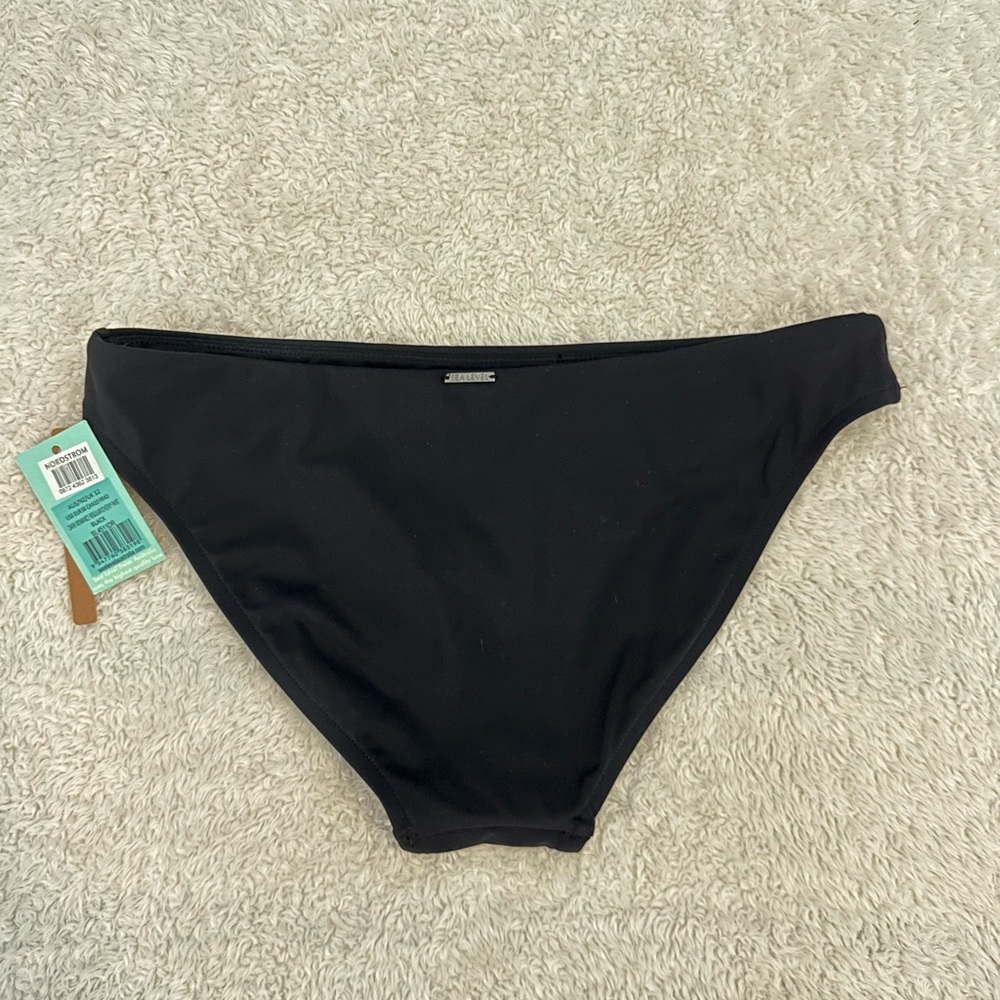 Sea Level black cheeky bikini bottom US 8